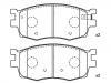 Pastillas de freno Brake Pad Set:58101-1GA00